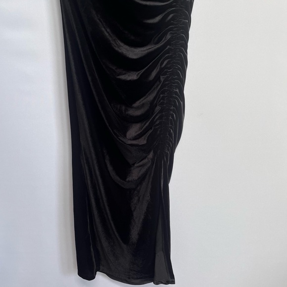 NWT Anthropologie The Maya Ruched Cowl-Neck Dress: Stretch Velvet Edition - Picture 12 of 13